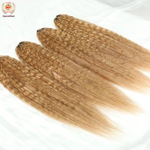Crochet Braids Human Hair Kinky Straight 4 27 30 Pre Separated Knotless Crochet Human Hair Extensions With <strong>String</strong> <strong>Loop</strong> - Product Image 4