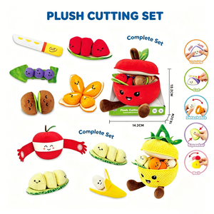 LKTOYS OEMODM Juguete de Peluche para Bebés Recién <span class=keywords><strong>Nacidos</strong></span>, Montessori, Juego de Clasificación Cognitiva de Frutas y Verduras, Juego de Juguetes de Peluche de Frutas - Product Image 5