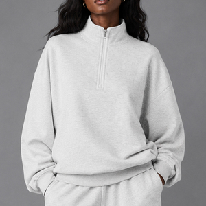 Sweat-shirt à col zippé pour homme et femme, livraison rapide depuis l'entrepôt américain, en molleton doux à manches longues, idéal pour les voyages et les activités de plein air - Product Image 5