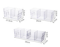 Bassin carré en plastique pour betta, multi-compartiments, aspect verre, pour bureau et salle à manger