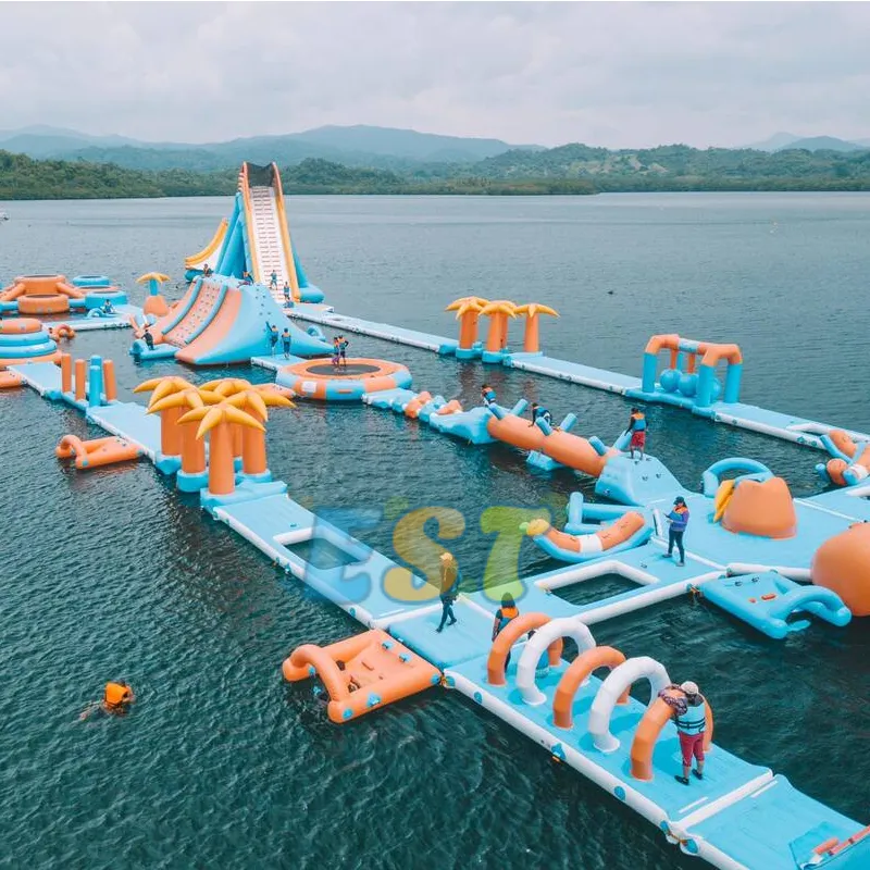 0.9mm PVC galleggiante gonfiabile parco acquatico lago gonfiabile giochi d'acqua gonfiabile parco acquatico per il mare