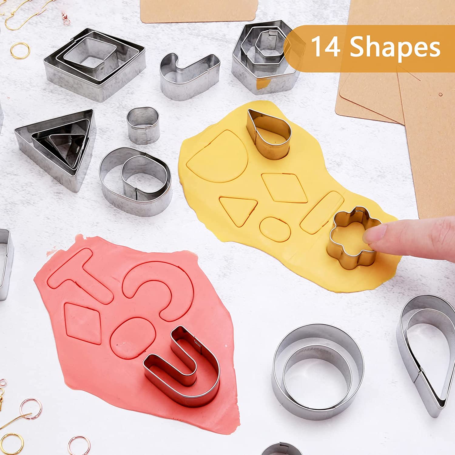 Резаки для полимерной глины, заготовки для сережек с застежкой для сережек, открыток, крючков, застежек для сережек и колец для изготовления ювелирных изделий, 30 шт.