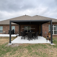 Pergola motorisée en aluminium à toit réglable, revêtement poudré, pour hôtels et complexes hôteliers, système automatique intelligent à économie d'énergie, OEM ODM