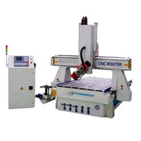 Routeur CNC 1325 ATC à 4 axes avec structure en acier, changement d'outil automatique, précision de 0,01 mm, broche de 9 kW, 220V/380V