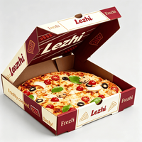 Muestras Gratis, Cajas de Cartón Corrugado para Pizza de 12 Pulgadas, Cajas Rígidas de Kraft, Impresión Personalizable, Caja para Pizza de Diferentes Tamaños para Alimentos