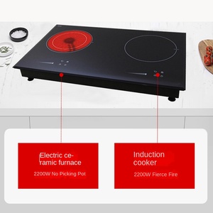 Prix usine 3500W Cuisinière à induction électrique Contrôle tactile en acier inoxydable Bouton en aluminium Table de cuisson pour batterie domestique - Product Image 2