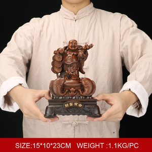 Statue de <span class=keywords><strong>bouddha</strong></span> de couleur en bois porte-bonheur, Offres Spéciales de <span class=keywords><strong>bouddha</strong></span> de sac d'<span class=keywords><strong>argent</strong></span> - Product Image 6