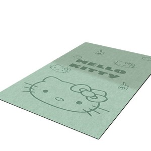 Alfombra de yoga silenciosa antideslizante para sala de estar, de color sólido simple, con diseño de Hello Kitty, resistente a las manchas, al desgaste y fácil de limpiar, portátil. - Product Image 5