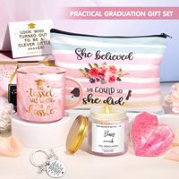 Idées de cadeaux de graduation de luxe personnalisés : tasse à café, chaussettes, bougie parfumée, porte-clés avec couleur et logo personnalisés pour garçons et filles
