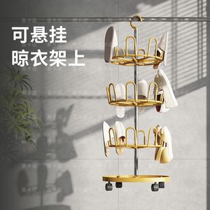 Zapatero giratorio de varias capas con ruedas, organizador de almacenamiento para interiores y balcones, para 10-20 pares, diseño minimalista. - Product Image 4