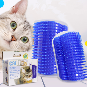 Pet Products Cats Supplies <b>Nailed</b> to <b>Wall</b> Cat Massage Device Self Groomer Pet Toy Cat Dog Grooming Tools - Product Image 1