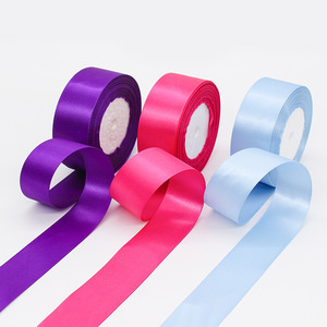 批发古典风格 4CM*25Y 纯色装饰涤纶缎带卷，用于花束礼品盒包装 - Product Image 3
