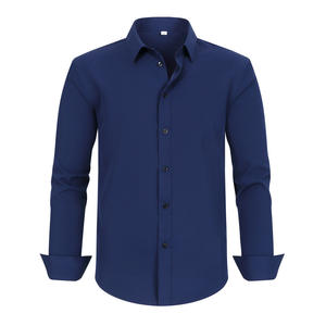 Camisa <span class=keywords><strong>de</strong></span> Manga Larga <span class=keywords><strong>para</strong></span> <span class=keywords><strong>Hombre</strong></span>, <span class=keywords><strong>para</strong></span> Negocios, Sin Elástico, Ajustada, Elástica en Cuatro Direcciones, Antiarrugas - Product Image 3