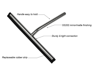 BX Cleaning Tools Stainless Steel <strong>Squeegees</strong> for Shower Bathroom Window Glass - Product Image 3