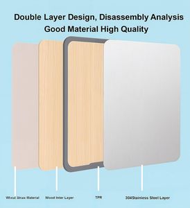Hot Selling <b>Wheat</b> Straw Kitchen Cutting Boards Plastic Cutting Board with Juice Grooves - Product Image 2
