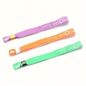 Pulsera Desechable con Logotipo Personalizado para Eventos, Pulsera de Tela con Cierre de Barril - Product Image 4