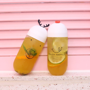 Botella de Plástico PET Transparente de Grado Alimenticio de 500 ml y 16 oz con Forma de Cápsula para Bebidas - Product Image 1