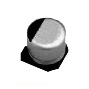 Condensateur original 330 uF CAP ALUM 330UF 20% 10V SMD à montage en surface EMLA100ARA331MHA0G - Product Image 1