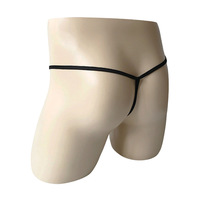 Sous-vêtements sexy pour hommes, string en soie glacée respirant et extensible à taille basse avec poche de séparation, pour hommes gays