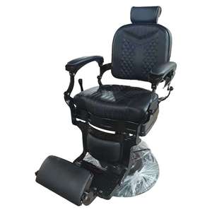 2026 Vintage <b>Leather</b> Light Luxury <b>Reclining</b> Barber <b>Chair</b> for Men's Haircut Pompadour Barbershop Salon - Product Image 4