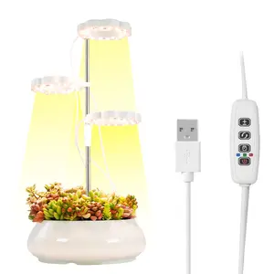 3 mod 15W tam spektrum bitki yetiştirme lambaları 2 / 4 yüzük standları ile kapalı mekan büyütme ışığı LED