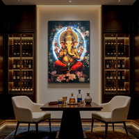 Tenture murale LED lumineuse porcelaine cristal ornée strass, motif zèbre tendance pour déco intérieure maison moderne