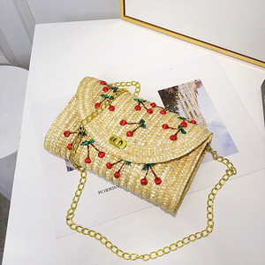 Sacs à main en paille pour femmes, sacoches personnalisées, à motif de Fruits, décoratifs, nouvelle mode, vente en gros, <span class=keywords><strong>2022</strong></span> - Product Image 1