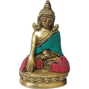 PARIJAT HANDICRAFT Laiton Gautam Bouddha Assis Idole Statue Position De Méditation Fine Sculpté Repos Bénédiction Bouddha Statue - Product Image 2