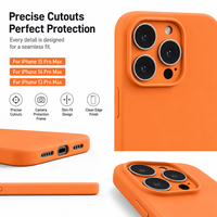 Casing HP iPhone 15 14 13 Pro Max dari Silikon Solid Berkualitas, Pelindung Premium dengan Pengisian Daya Nirkabel