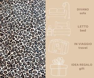 Manta de Franela Suave a Cuadros Tata Home, Manta de Sherpa Súper Cálida y Aterciopelada, Estilo Retro, para Sofá, Diseño de Leopardo, Individual, 150x200 cm - Product Image 4