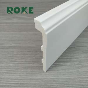 ROKE Usine Modèle personnalisé de haute qualité Revêtement de sol PS Décoration murale Chaise Rail Blanc Moulure Plinthe Plinthe PS Plinthe - Product Image 1