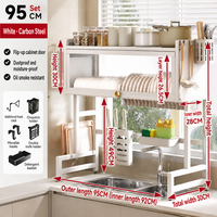 Rak Piring Kabinet Dapur Anti Debu Pintu Tunggal Rangka Besi Panel Pintu PC Tinggi 95 cm Berdiri Sendiri
