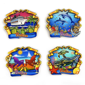 Custom logo Big Blue Hole Turtle Dolphin <strong>Reef</strong> Great Blue Hole Belize Souvenir Fridge Magnet - Product Image 2