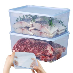 Boîte de rangement pour réfrigérateur, base en PP transparente, organisateur, vente en gros, export, approvisionnement au détail - Product Image 1