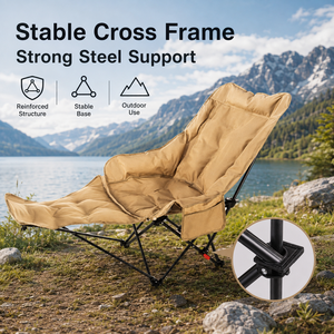 Chaise pliante inclinable portable, réglable pour s'asseoir et se reposer, idéale pour le camping en plein air, la pêche, les pique-niques, la sieste au bureau et les loisirs - Product Image 5