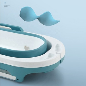 Vasca da Bagno Moderna in Plastica 3-in-1 per Neonati con Termometro e Bicchiere per Lavaggio Capelli, Ergonomica Pieghevole Ecologica per Bambini 0-3 Anni - Product Image 4