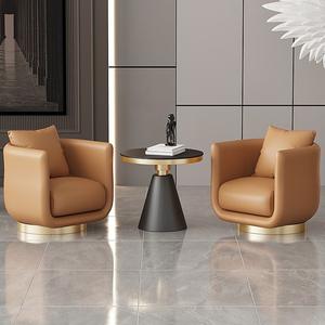 80X75X75H + 60X70HCM S3 Sofá anidado simplificado Sillas Té Giratorio Oficina Hotel Recepción Casa de huéspedes <span class=keywords><strong>Venta</strong></span> al por mayor Dropshipping DDP - Product Image 4