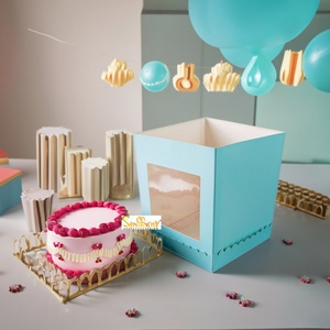 Sunshine Hot Sales Cake <b>Boxes</b> 10 12 14 Inches, Wedding Cake Box with Lid and Base, Customised Easy to Open Tall Cake Box - Product Image 2