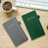 Agenda annuel en cuir personnalisé de qualité supérieure, durable, 2026-2027, couverture rigide, pour l'année scolaire, le travail professionnel et la planification des réunions