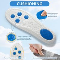 Semelles 4D Cloud pour Hommes : Confort Sportif, Amorti Talon et Avant-Pied, Soutien de la Voûte Plantaire pour la Course et le Basketball