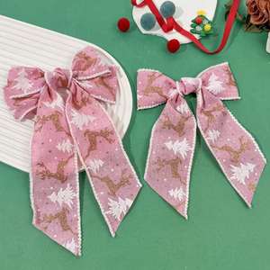 Barrettes à <span class=keywords><strong>cheveux</strong></span> faites à la main en forme de cerf <span class=keywords><strong>doré</strong></span> et nœud en cristal, collection de Noël, pour femmes, accessoires de fête élégants et raffinés - Product Image 3