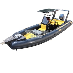 8.6 metre 16 Kişilik Deniz Fiberglas Çok Amaçlı Güçlü Dıştan Takma Motorlu Yarı Sert Şişme Tekne (RIB) Deniz Tuvaleti ile - Product Image 1