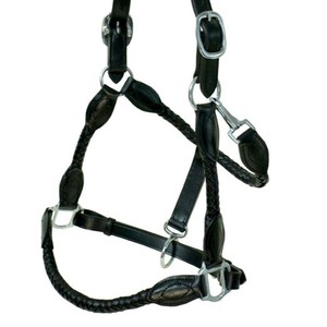 Brida de Cuero Trenzado Hecha a Mano para Caballo, con Cristales y Herrajes de Latón, Diseño Personalizado Ajustable, Alta Calidad Premium - Product Image 4