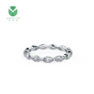 Engagement Real Gold Ring Band 14k 18k CVD Lab Created Diamond Ring Pave Diamond Engagement Ring Jewelry Women Design