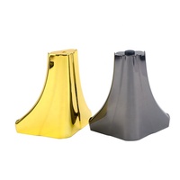 Pied de meuble industriel en laiton et acier, support métallique pour Table ou canapé, idéal pour une chambre à coucher