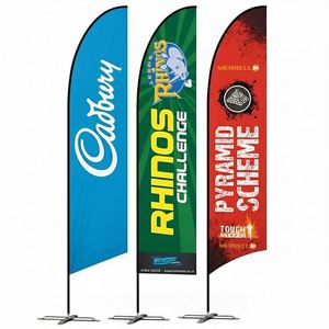 Drapeaux plumeaux publicitaires en fibre de verre double face, imperméables, de qualité supérieure, pour la promotion et l'accueil, vente en gros - Product Image 2
