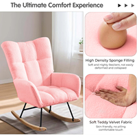 Nodic luxe Style salon stable et sûr coussin de siège de base courbe ergonomique chaise à dossier à bascule