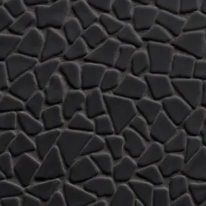 Sunwings geri dönüşümlü cam mozaik nehir kaya çakıl kiremit | Abd'de stok | Siyah mermer mozaikler duvar ve zemini görünüyor