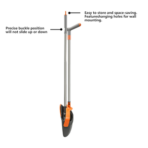 Ensemble Balai et Pelle à Poussière Droit et Pliable avec Manche Ergonomique Rotatif à 180° <span class=keywords><strong>pour</strong></span> Nettoyer sous les Meubles - Product Image 6