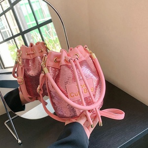 2025 Trendy New Design Custom Logo Cute Purse Ladies Shoulder Crossbody <strong>Sequined</strong> Bling Purse Small <strong>Handbags</strong> Women's Bucket Bags - Product Image 4